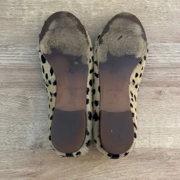 Madewell Teddy Calf Hair Leopard Animal Print Loafer Size 7.5 Brown Black Prep - Picture 6 of 7